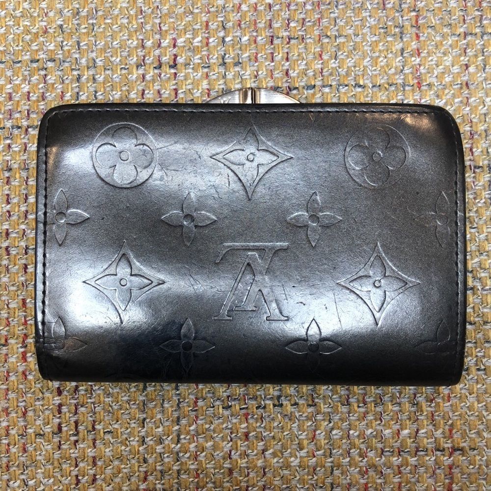 LOUIS VUITTON Vernis Porte Monnaie Viennois Bifold KissLock Wallet Authentic